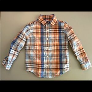 Janie and Jack madras check dress shirt size 5